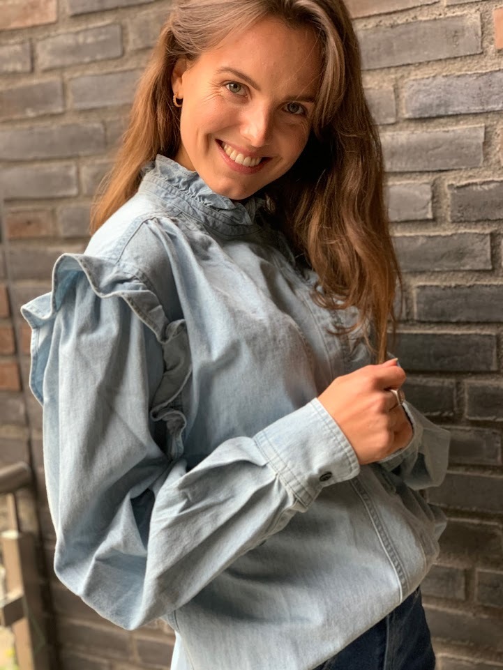 Isabel Marant Etoile Gossia Top Light Blue Froken Pedersen Etoile isabel marant ladies brown cotton long sleeve crinkle top size 0/xs. ensemblexenon de