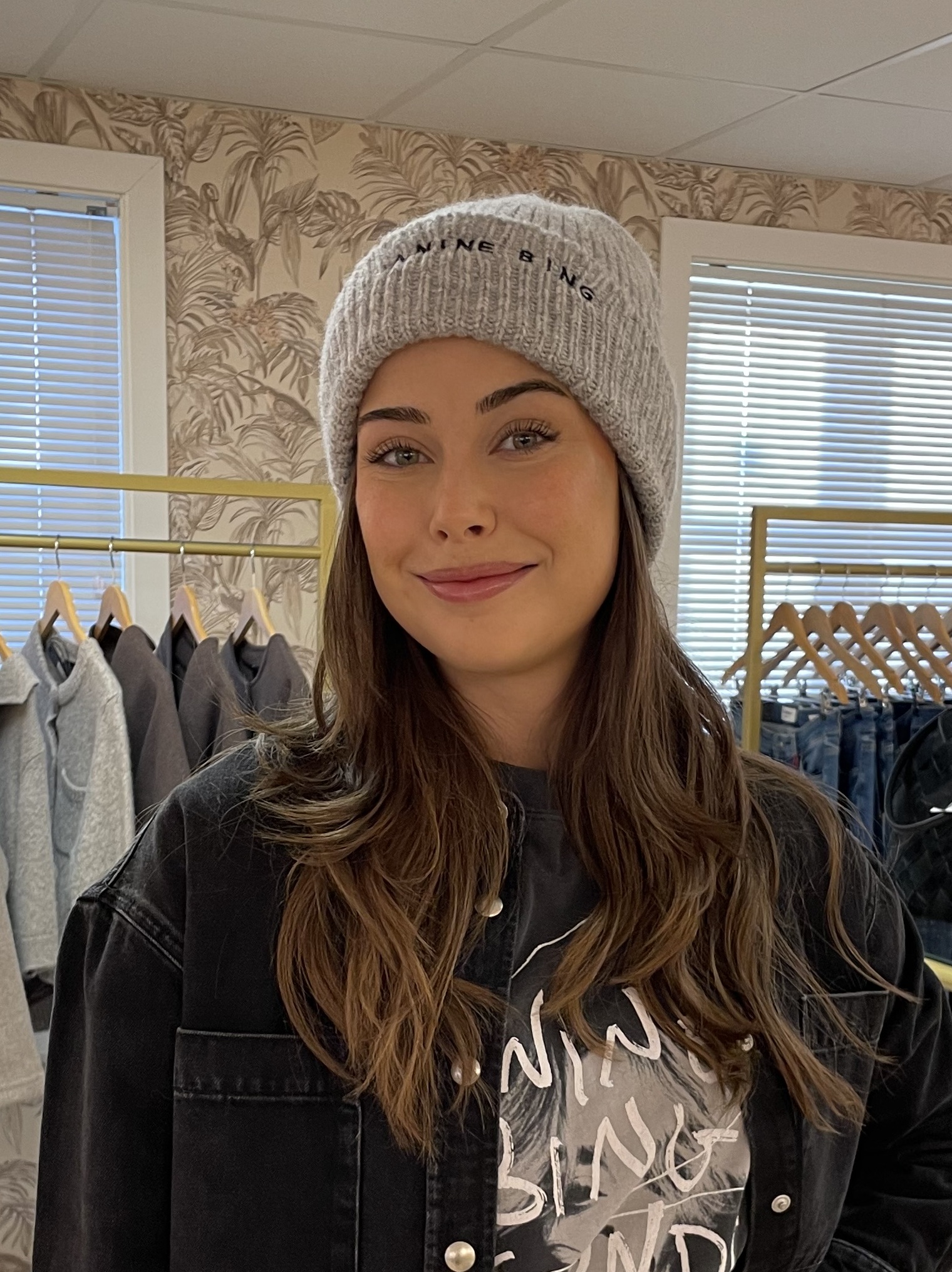 Anine Bing Elia Beanie Light Heather Grey - frokenpedersen.no